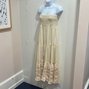 Muche Et Muchette ivory embroidered maxi dress and/or skirt NWOT